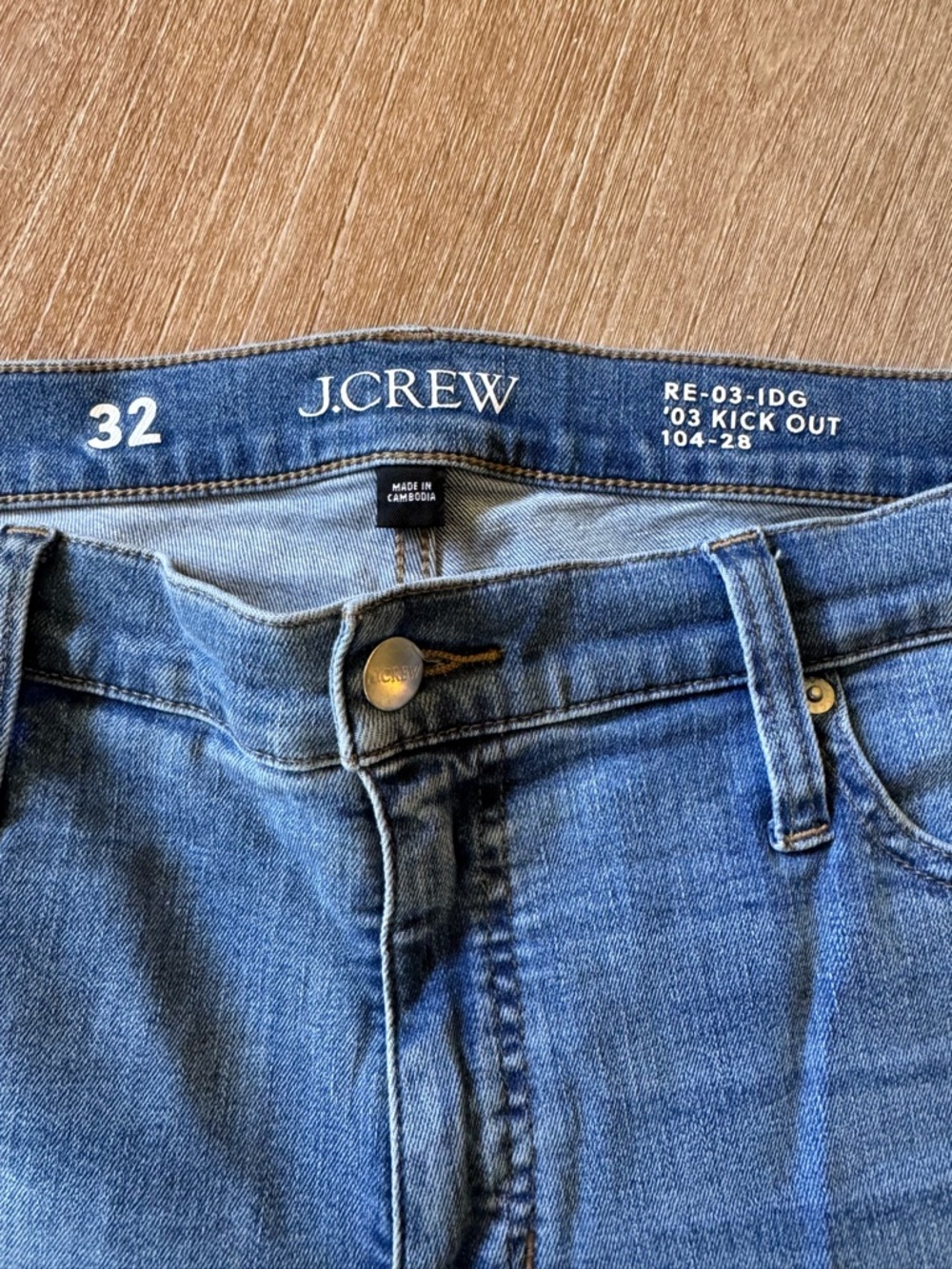 J.CREW Women's Medium Blue Kick-Out Jeans